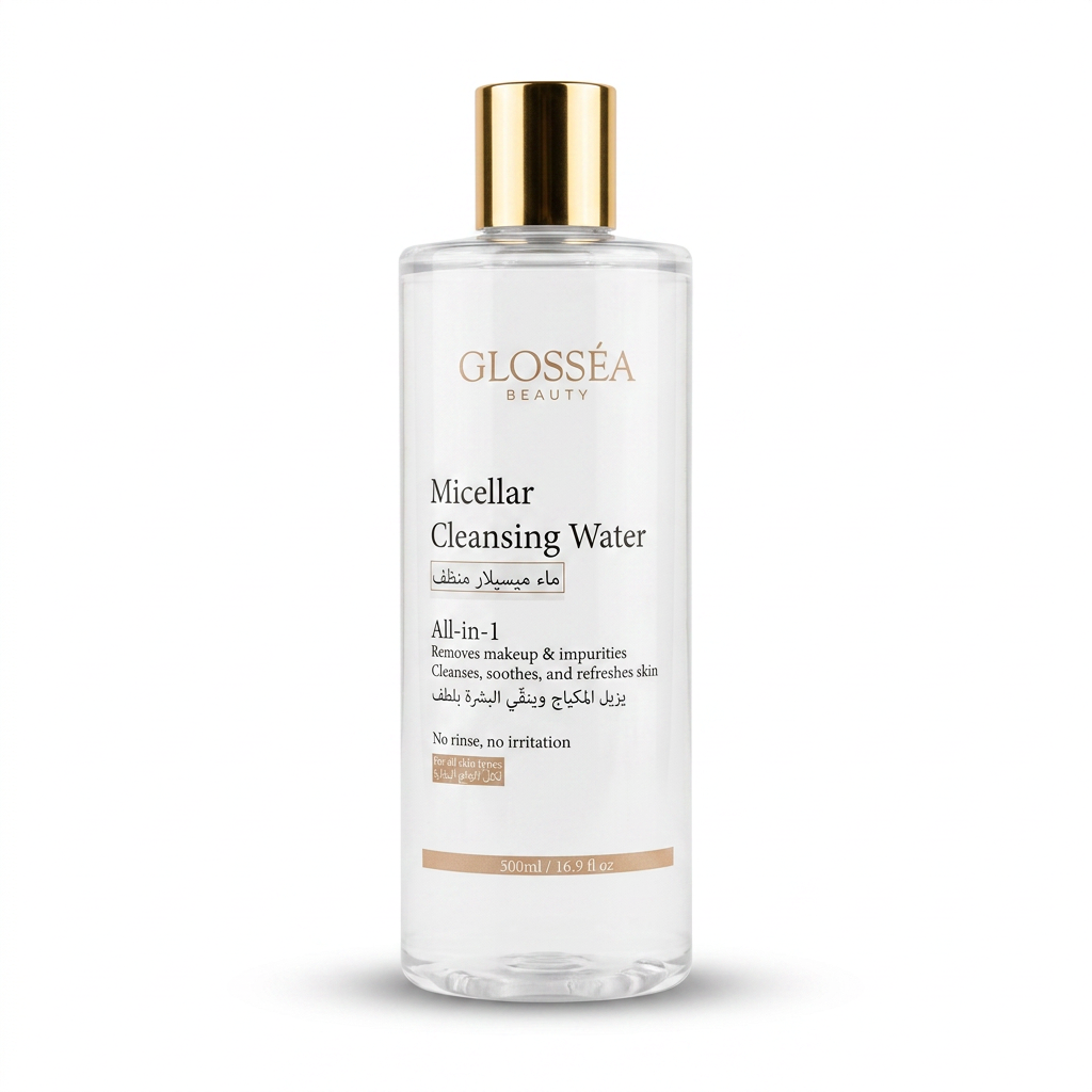 Glosséa Beauty All-in-1 Micellar Cleansing Water – Removes Makeup and Refreshes Skin
