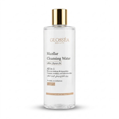 Glosséa Beauty All-in-1 Micellar Cleansing Water – Removes Makeup and Refreshes Skin